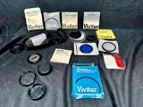 Lot of Camera Filters and Accessories Vivitar