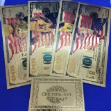 24kt gold Kobe Bryant 100 Dollar Bills With COA