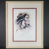 Framed LE 18/400 Native American artwork W/signature