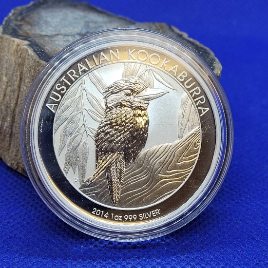 2014 Australian Kookaburra 1oz .999 silver Round coin