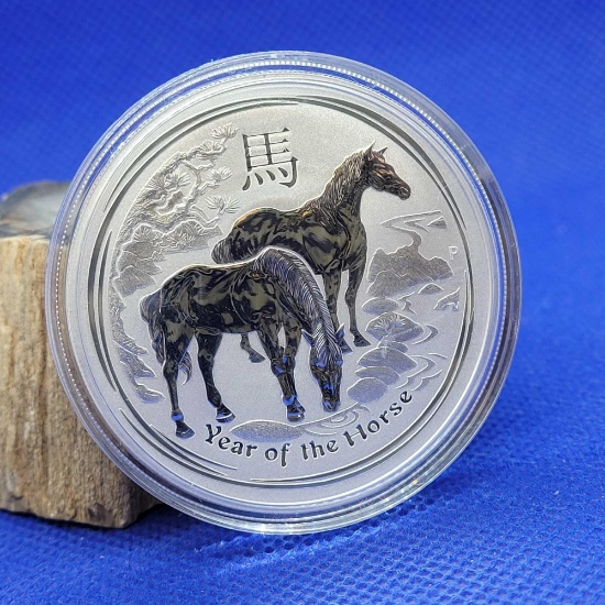 2014 Year of the Horse .999 1oz silver coin