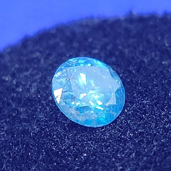 Round Brilliant Blue Diamond .80ct With IGL Certificate