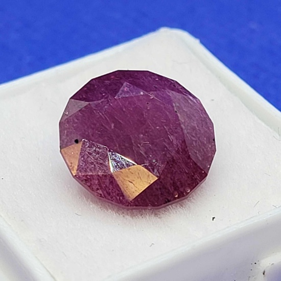 Stunning Brilliant Round cut Ruby gemstone 8.32ct