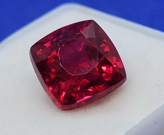 Stunning Cushion Cut Red Ruby Gemstone 6.83ct High quality Wow