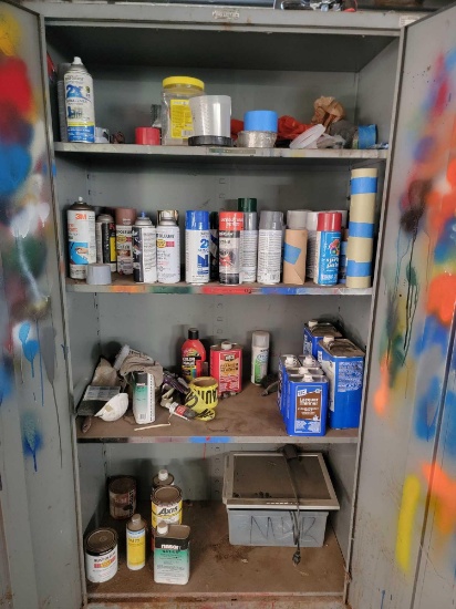 Devon Cabinet, Painters Storage, Spray Gun, Materials