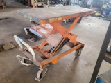 Industrial Hydraulic Scissor Lift Cart, 1100lb Heavy Duty