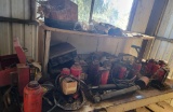 Shelving Contents, Tons of Hydraulic Parts, Jack Stands, Hand Tools