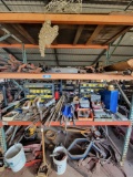 Shelving Contents, Tons of Hydraulic Parts, Jack Stands, Scissor Lift Cart, Hardware