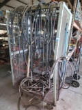 Heavy Duty Rolling Cage Cart and Contents, Hydraulic Hoses
