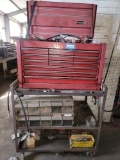 Industrial Heavy Duty Rolling Cart, Magnum Toolbox full of Tools, Hardware Storage