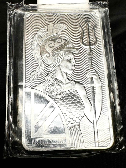 10oz 99.9 Percent Pure Silver Bullion Bar The Royal Mint Britannia