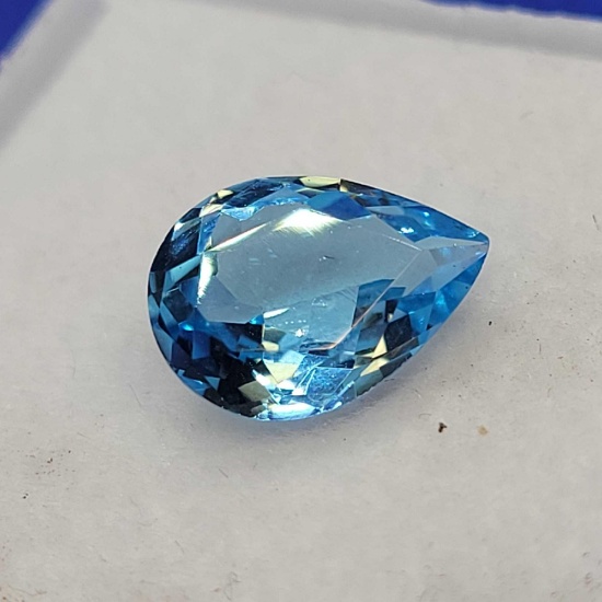 pear cut sea blue Topaz gemstone 2.01ct
