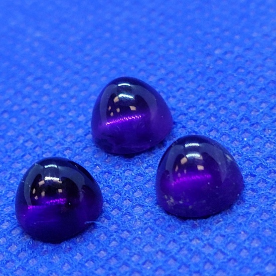 (3) Purple Amethyst Gemstone 7.615 ct