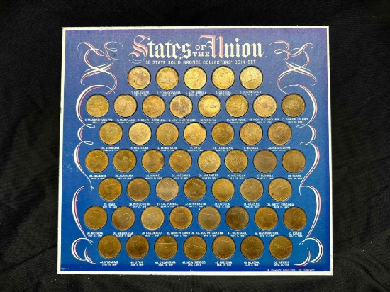 States of the Union 50 State Bronze Collector Coins Set