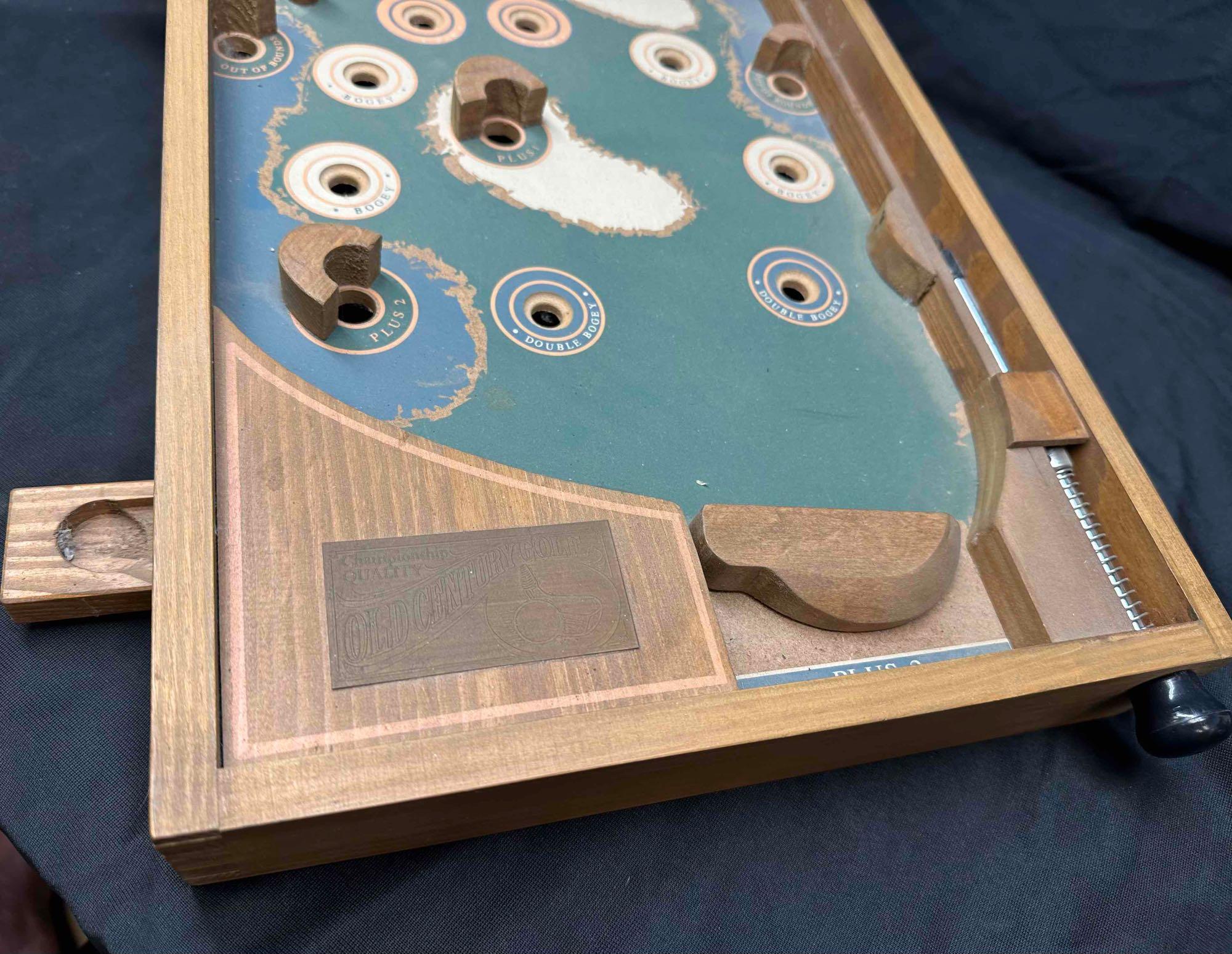 2003 Old Century Wooden Tabletop Pinball Golf | Proxibid