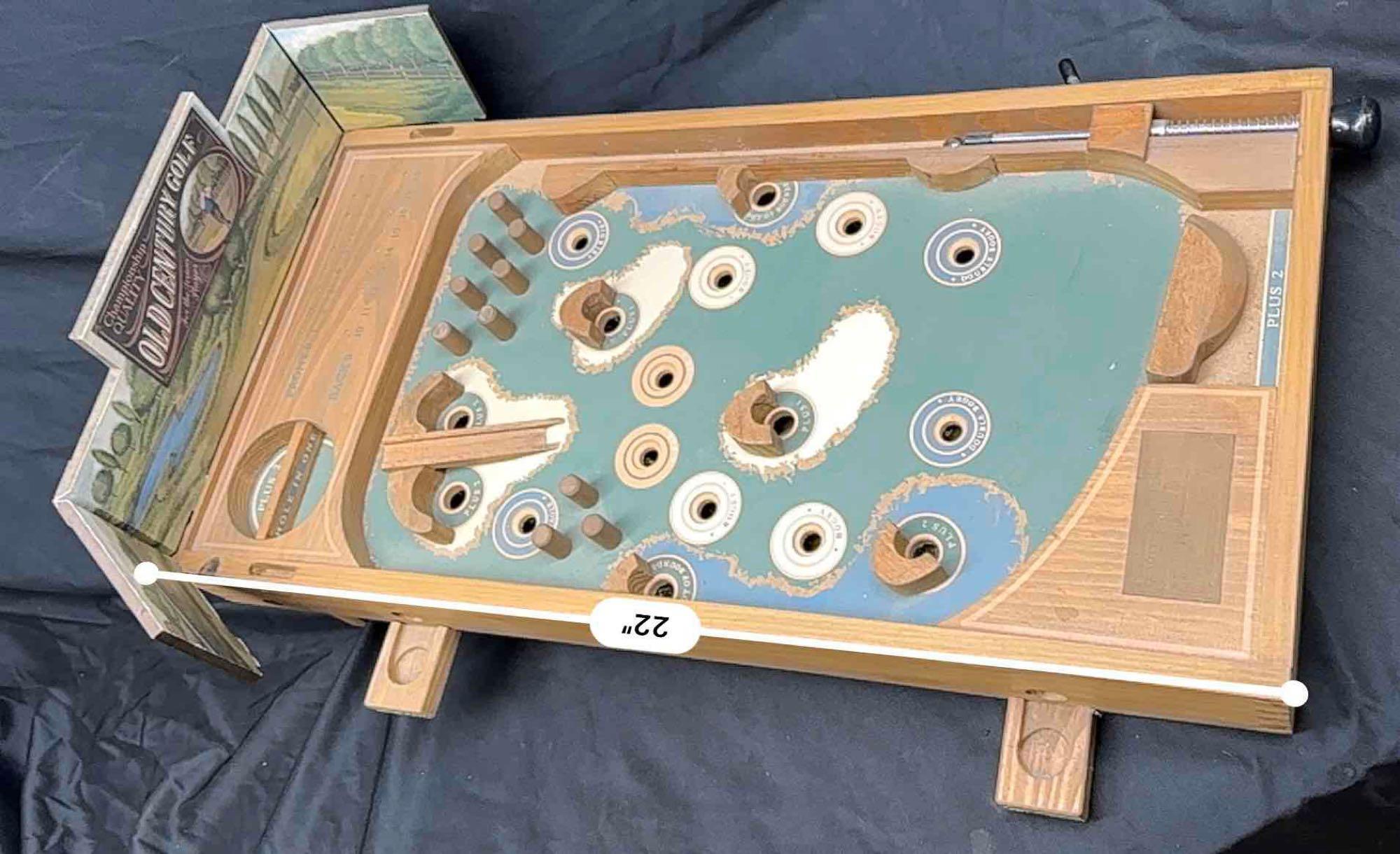 2003 Old Century Wooden Tabletop Pinball Golf | Proxibid