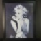 Framed black and white Marilyn Monroe poster/print
