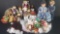 Lot of dolls and Christmas ornaments