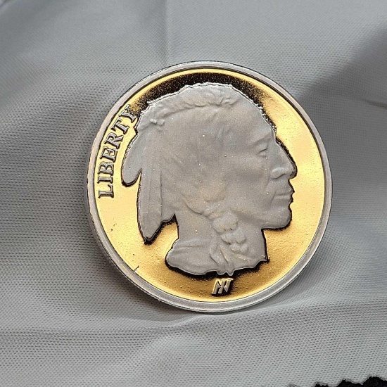 1 troy oz .999 fine silver Buffalo Round coin