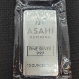 Asahi Refining 10oz .999 fine silver bar