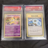 (2) Graded Near Mint 9 Pokemon card's