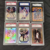 (6) Graded Basketball Cards