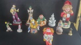 Lot of Clown decor,figurines,music boxes etc.