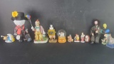 Lot of approx.12 clown theme decor figures