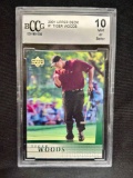 2001 Upper Deck No.1 Tiger Woods BCCG Graded card