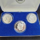 (3) Copy Morgan silver dollar 1893 & 1889