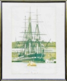 Framed Art Photograph of a Boat 21 x 24