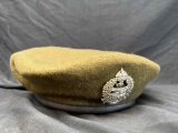 Brtish WW2 ARMY Beret Canadian Intelligence Corps Badge