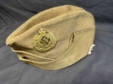 WW2 CANADIAN FS Cap w/ Original Engineers Badge Canadion Army BUTTONS