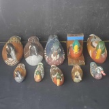 Lot of approx. 10 hand carved/painted wooden ducks
