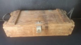 Vintage wooden amo box/crate full of golf ballsq