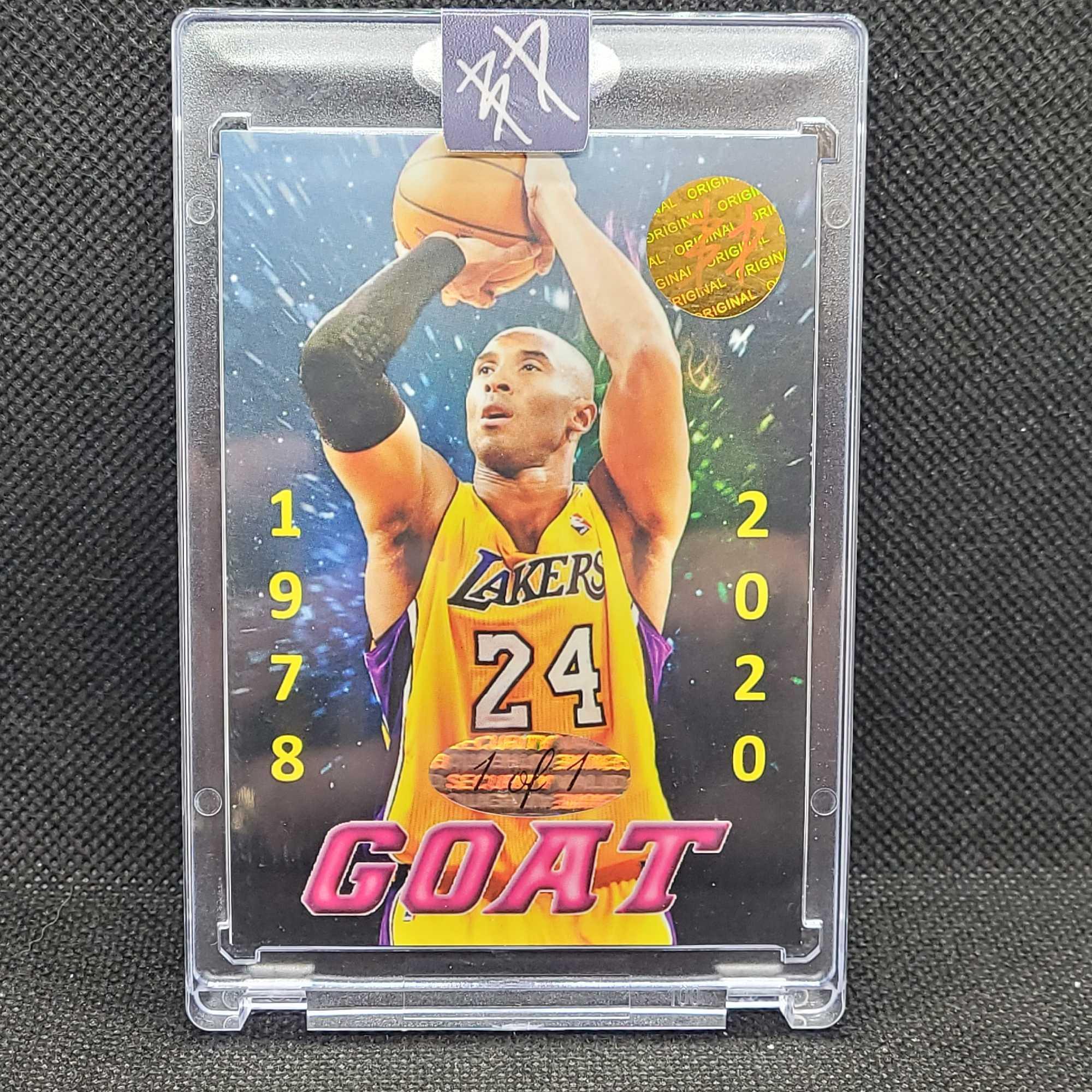 of Custom Cut Kobe Bryant Jersey patch card Proxibid