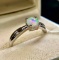 925 Cubic Zircon Opal Ring sz7.5