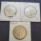 (3) walking liberty half dollar coins 1946-1947