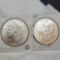 (2) 1921 Morgan silver dollar 90% silver coin