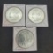 (3) 1921-S Morgan Silver Dollars 90% silver coins