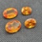 Lot of 4 Oval Cut Orange Sapphire gemstone 20.37ct