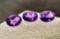 3 Oval Cut Amethyst Gemstones 2.2ct total