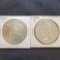 (2) 1926-D silver Peace Dollars