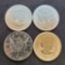 (4) 2013 Canada 5 Dollars 1 Troy Oz .999 fine silver round coins