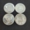 (4) 1 Troy Oz .999 fine silver Round Coins