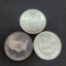 (3) 1 Troy Oz .999 fine silver round coins