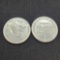 (2) 1 Troy Oz .999 fine silver round coins