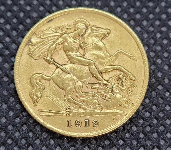 1912 George V Sovereign Gold Coin