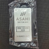 Asahi Refining 10 Troy Oz .999 fine silver bar