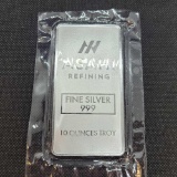 Asahi Refining 10oz .999 fine silver bar